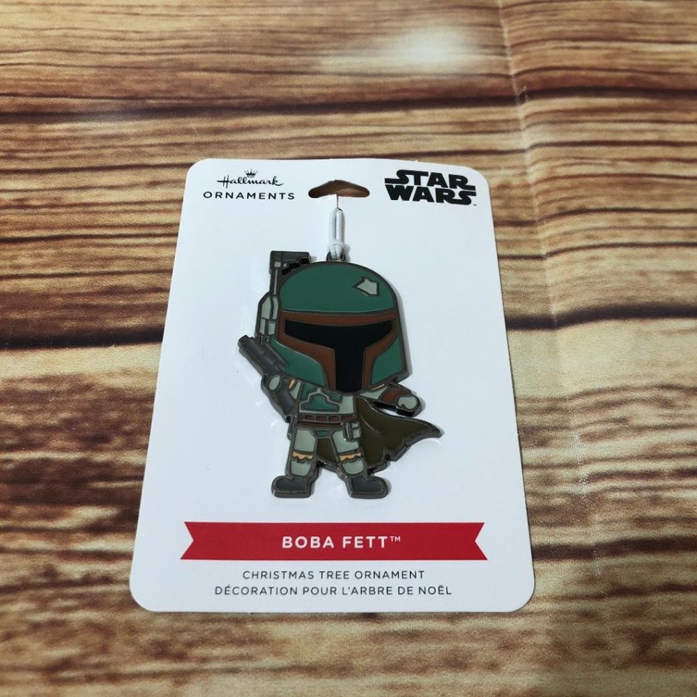 Star Wars BOBA FETT New! 2022 Hallmark Flat Metal Christmas Ornament